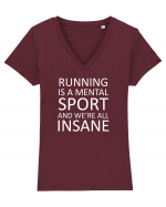 RUNNING Tricou mânecă scurtă guler V Damă Evoker