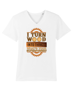 WOOD WORKER Tricou mânecă scurtă guler V Bărbat Presenter