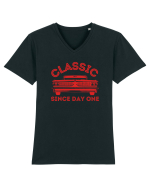 Masina Retro Clasica Tricou mânecă scurtă guler V Bărbat Presenter