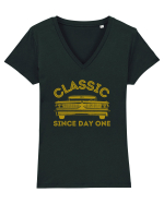 Masina Retro Clasica Tricou mânecă scurtă guler V Damă Evoker