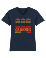 Masina Retro Clasica Tricou mânecă scurtă guler V Bărbat Presenter