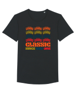 Masina Retro Clasica Tricou mânecă scurtă guler larg Bărbat Skater