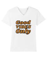 Good Vibes Only Tricou mânecă scurtă guler V Bărbat Presenter