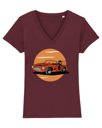 Retro Racing Burgundy