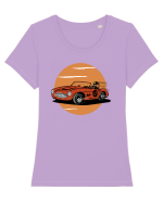 Retro Racing Tricou mânecă scurtă guler larg fitted Damă Expresser