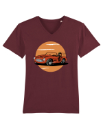 Retro Racing Tricou mânecă scurtă guler V Bărbat Presenter