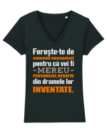 Oamenii neasumati Tricou mânecă scurtă guler V Damă Evoker