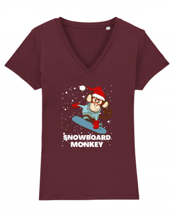 Snowboard Monkey Burgundy