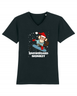 Snowboard Monkey Tricou mânecă scurtă guler V Bărbat Presenter