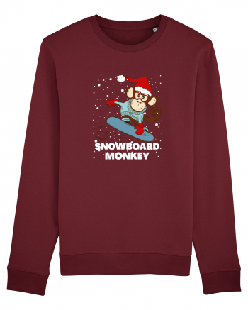 Snowboard Monkey Burgundy