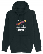 All I Need Is Snow! Snowboard Lover Hanorac cu fermoar Unisex Connector