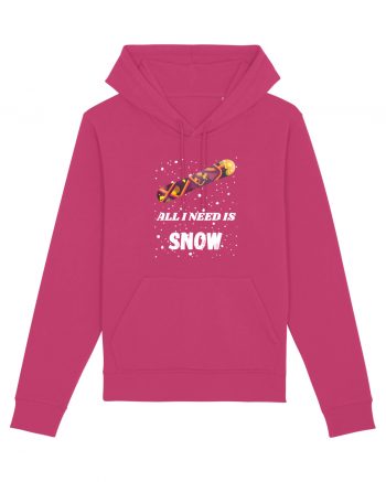 All I Need Is Snow! Snowboard Lover Raspberry