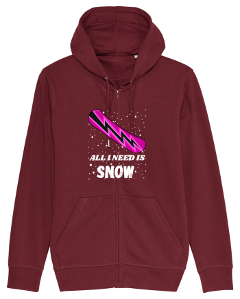 All I Need Is Snow! Snowboard Lover Outfit Burgundy