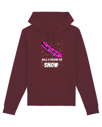 All I Need Is Snow! Snowboard Lover Outfit Burgundy