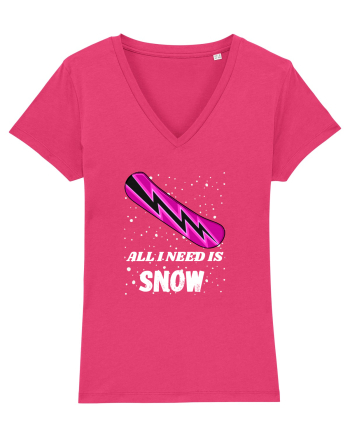 All I Need Is Snow! Snowboard Lover Outfit Raspberry