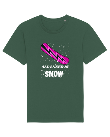 All I Need Is Snow! Snowboard Lover Outfit Bottle Green