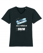 All I Need Is Snow & Snowboard Tricou mânecă scurtă guler V Bărbat Presenter