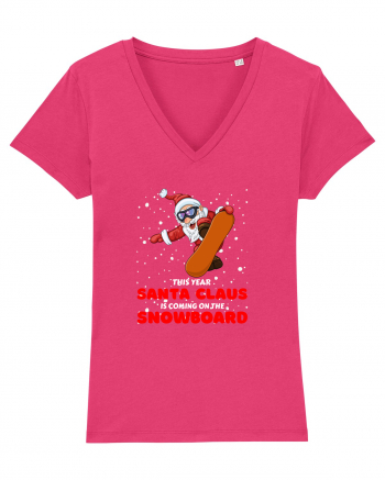 This Year Santa Claus Is Coming On The Snowboard Raspberry