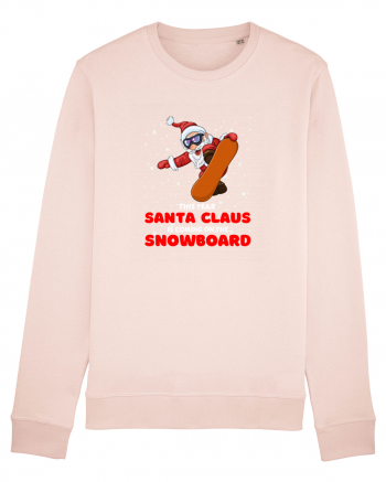 This Year Santa Claus Is Coming On The Snowboard Candy Pink