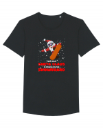 This Year Santa Claus Is Coming On The Snowboard Tricou mânecă scurtă guler larg Bărbat Skater