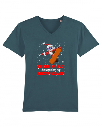 Santa Claus Is Coming On His Snowboard Stargazer