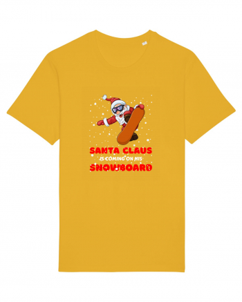 Santa Claus Is Coming On His Snowboard Spectra Yellow