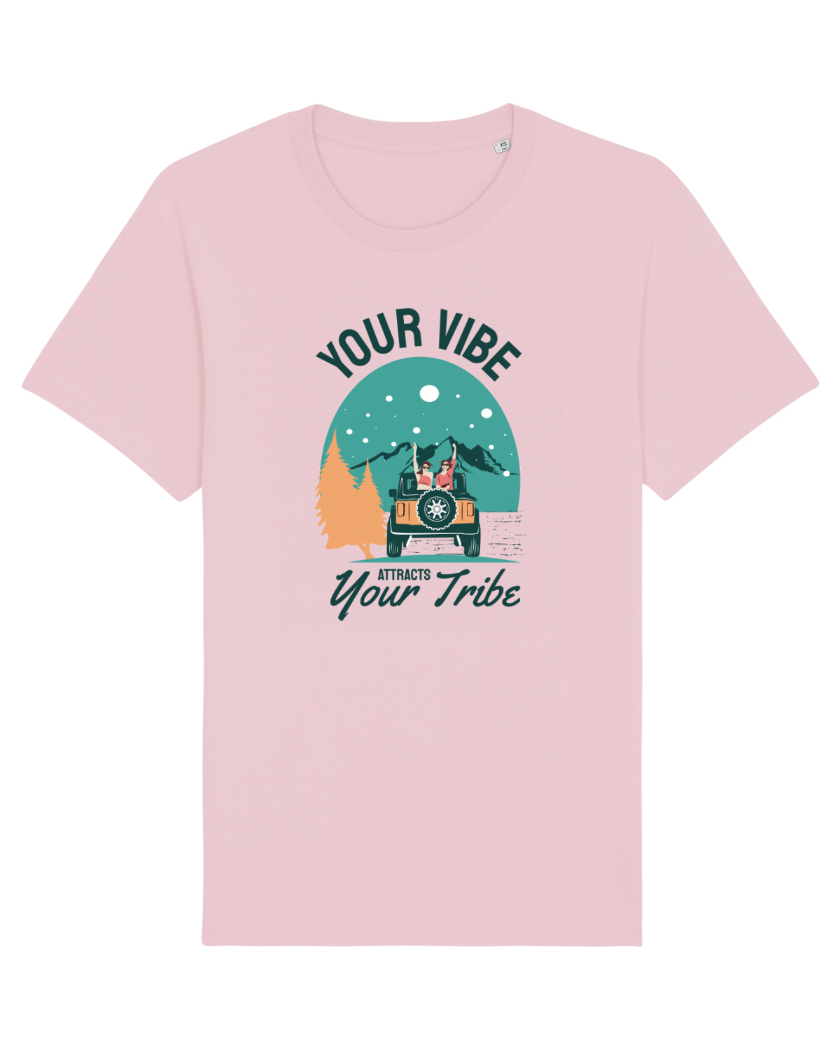 Tricou mânecă scurtă Unisex Rocker Cotton Pink