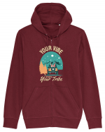 Your vibe attracts your tribe - culori inchise Hanorac cu fermoar Unisex Connector