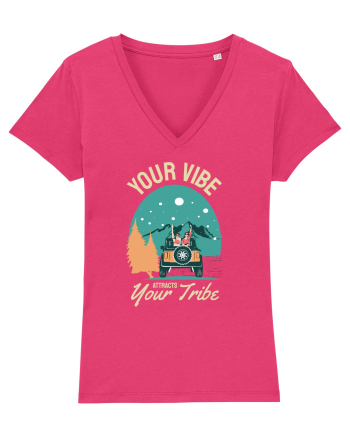 Your vibe attracts your tribe - culori inchise Raspberry