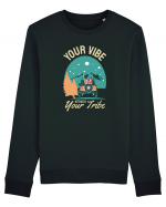 Your vibe attracts your tribe - culori inchise Bluză mânecă lungă Unisex Rise