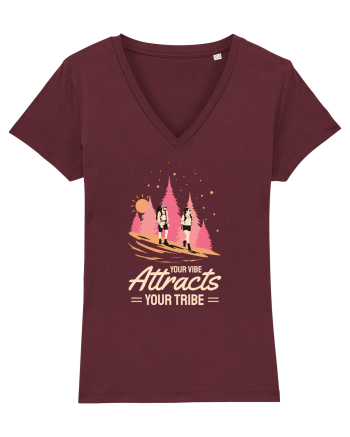 Pentru montaniarzi - Your vibe attracts your tribe Burgundy
