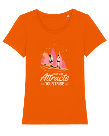 Pentru montaniarzi - Your vibe attracts your tribe Bright Orange