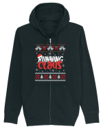 in stil ugly sweater - Running claus Hanorac cu fermoar Unisex Connector