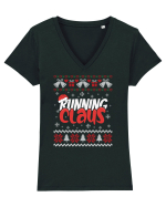 in stil ugly sweater - Running claus Tricou mânecă scurtă guler V Damă Evoker