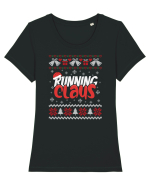 in stil ugly sweater - Running claus Tricou mânecă scurtă guler larg fitted Damă Expresser