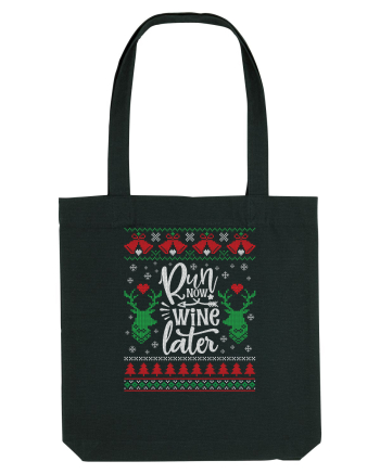 in stil ugly sweater - Run now wine later Black