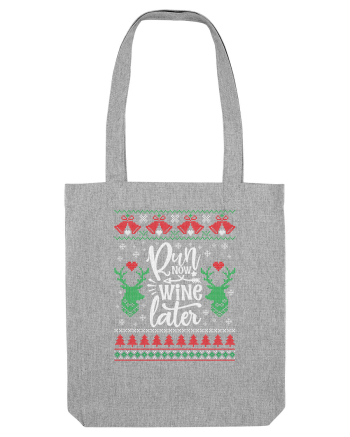 in stil ugly sweater - Run now wine later Heather Grey