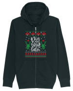 in stil ugly sweater - Run now wine later Hanorac cu fermoar Unisex Connector