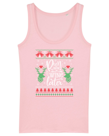 in stil ugly sweater - Run now wine later Cotton Pink