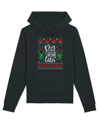 in stil ugly sweater - Run now wine later Black