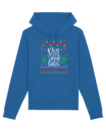 in stil ugly sweater - Run now wine later Royal Blue