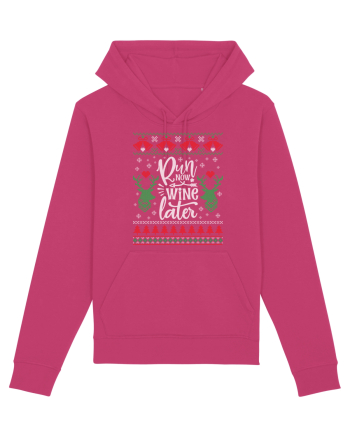 in stil ugly sweater - Run now wine later Raspberry