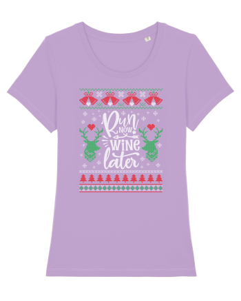 in stil ugly sweater - Run now wine later Lavender Dawn