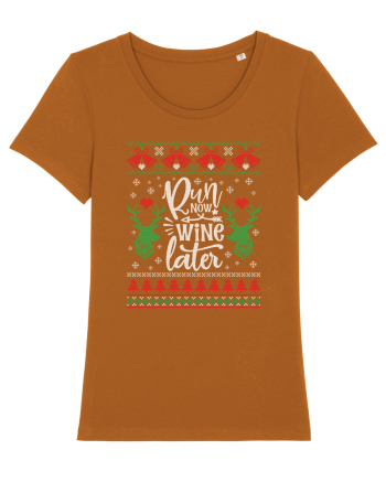in stil ugly sweater - Run now wine later Roasted Orange