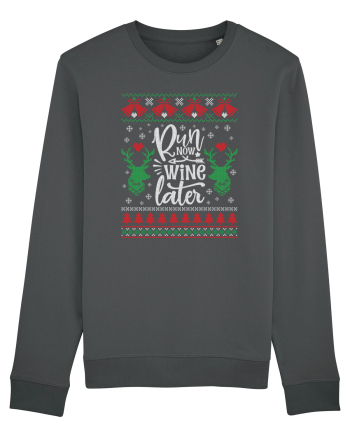 in stil ugly sweater - Run now wine later Anthracite