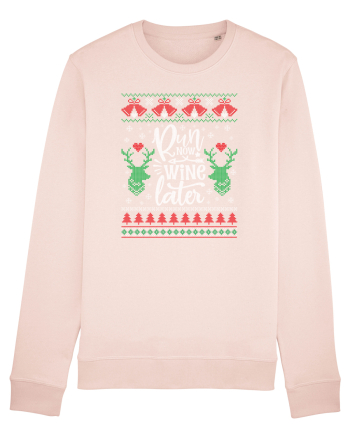 in stil ugly sweater - Run now wine later Candy Pink