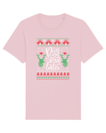 in stil ugly sweater - Run now wine later Cotton Pink