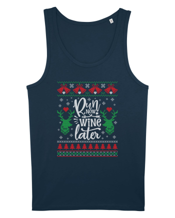 in stil ugly sweater - Run now wine later Navy