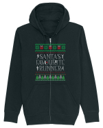 Pentru alergatori - Santa's favourite runner Hanorac cu fermoar Unisex Connector