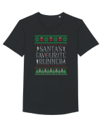 Pentru alergatori - Santa's favourite runner Tricou mânecă scurtă guler larg Bărbat Skater